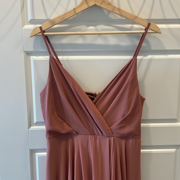 Lulus - All About Love Rusty Rose Maxi Dress Size L - Picture 7 of 9